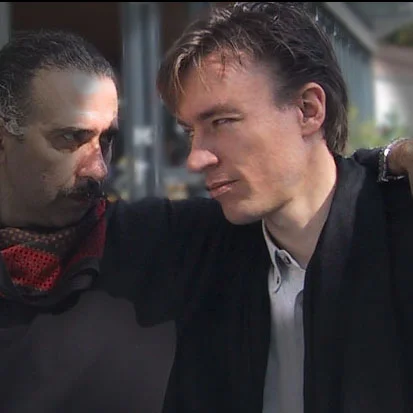 Archival photograph of Shawn Koppenhoefer with Maestro Eduardo Flores