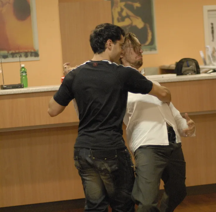 In 2007, Shawn tests a movement directly with one dancer